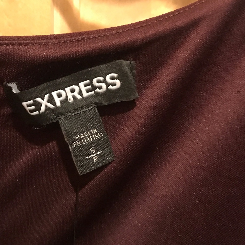 New Express Rich Burgundy Midi Dress. - Picture 2 of 7